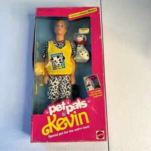 1991 Mattel Pet Pals Kevin Doll with Dalmatian puppy set Model # 2711 vintage